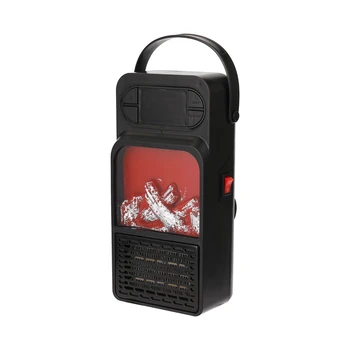 

Home Heater 900W Handy Flame Heater Mini Electric Space Heater Warmer Fan Blower Radiator Heating for Winter Office Room