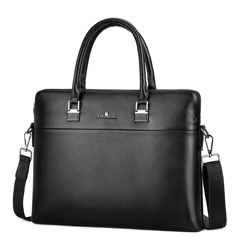 

Handbags, Leather and Horizontal Men's Business Head Cotton Leather, Single Shoulder Slant Bag and Leisure Briefcase
