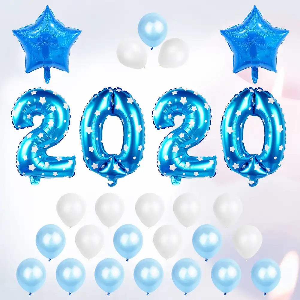 27 Pcs 16 Inch 2020 Foil Graduation Decorations Balloons For