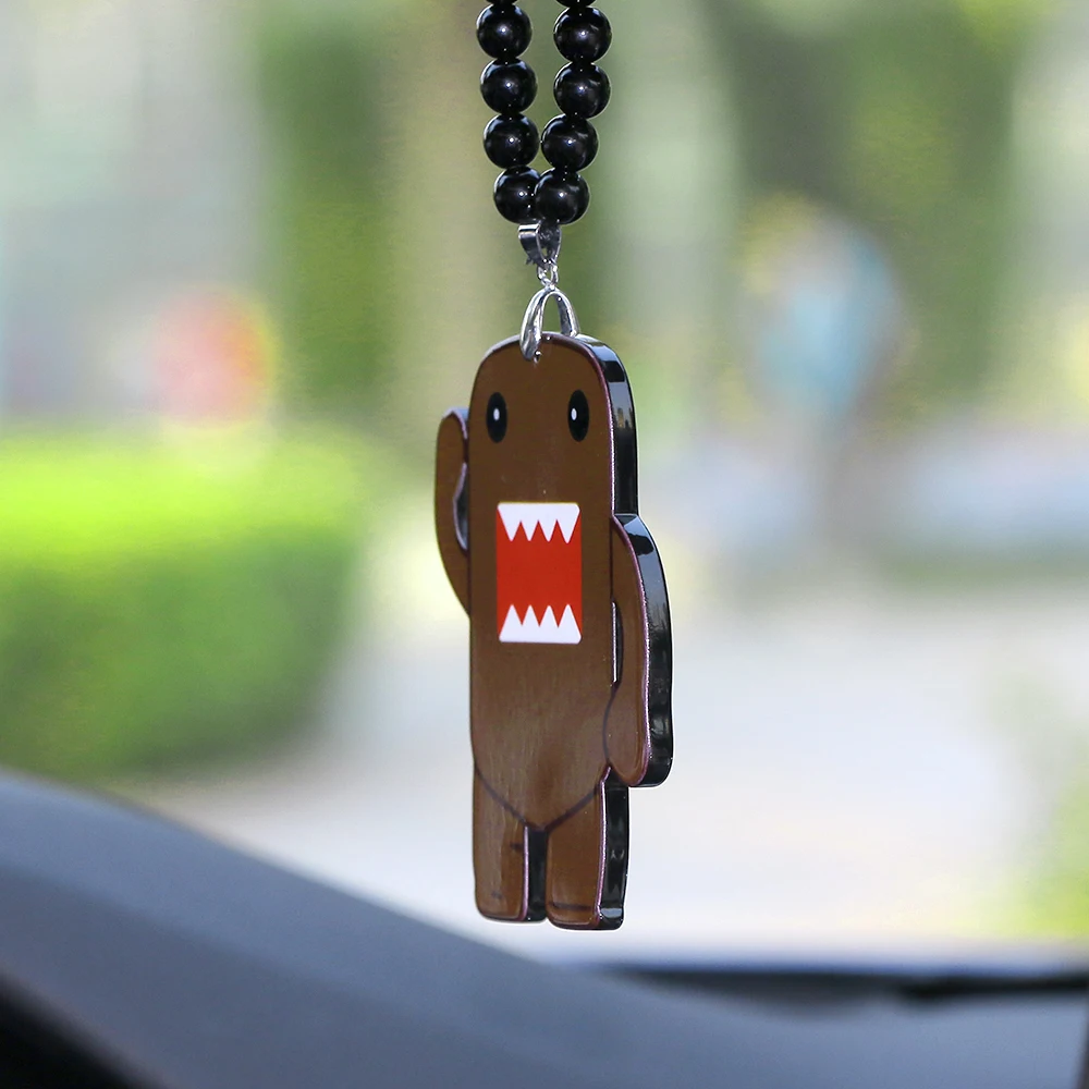 Автомобильная подвеска акриловая забавная Domo-Kun Rock JDM Подвески на зеркало заднего вида украшения Автомобильная отделка подвесная подвеска Украшение подарок