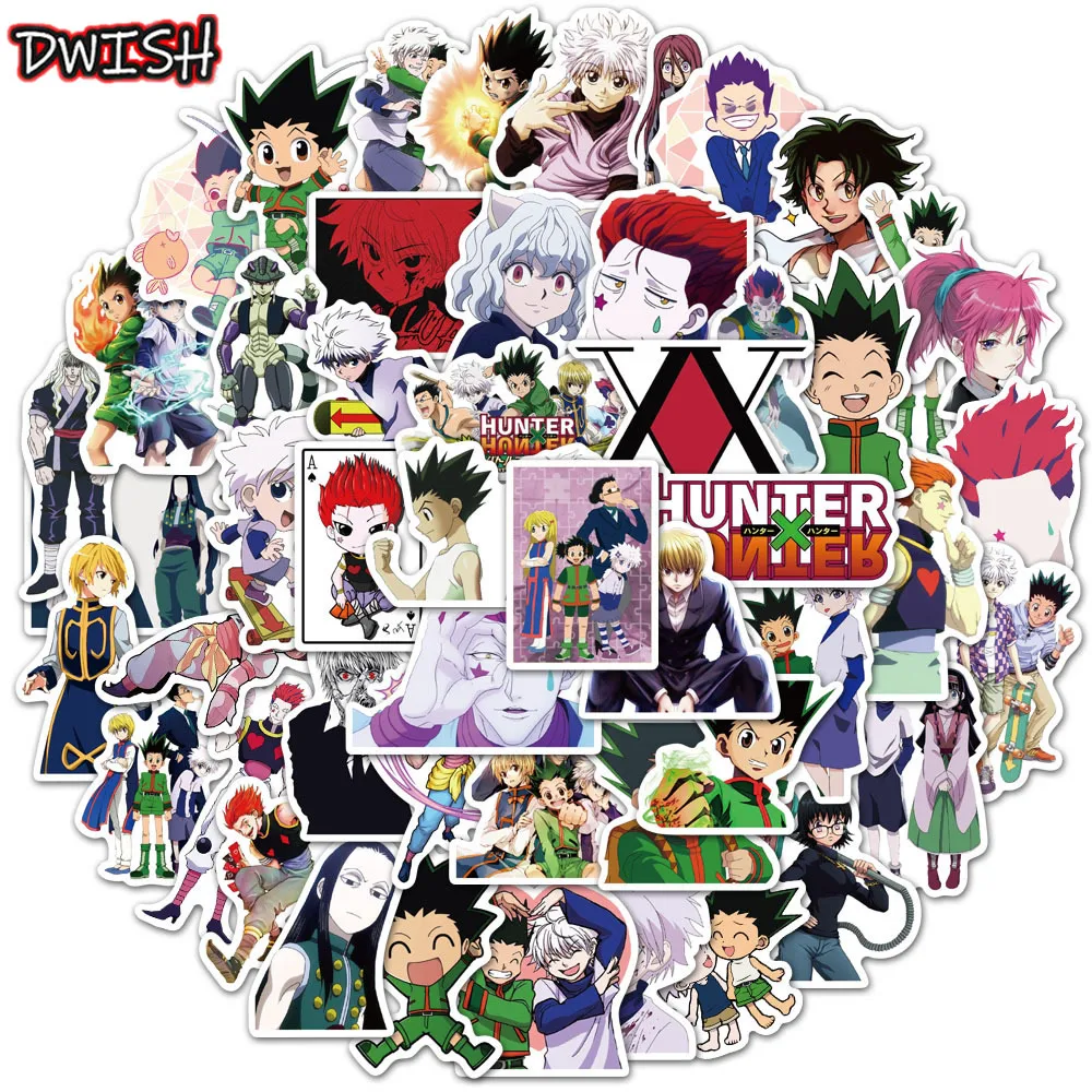 10 30 50pcs Anime Hunter X Hunter Stickers Pack Guitar Skateboard Laptop Luggage Sticker Kid Diy Graffiti Waterproof Stikers Toy Stickers Aliexpress