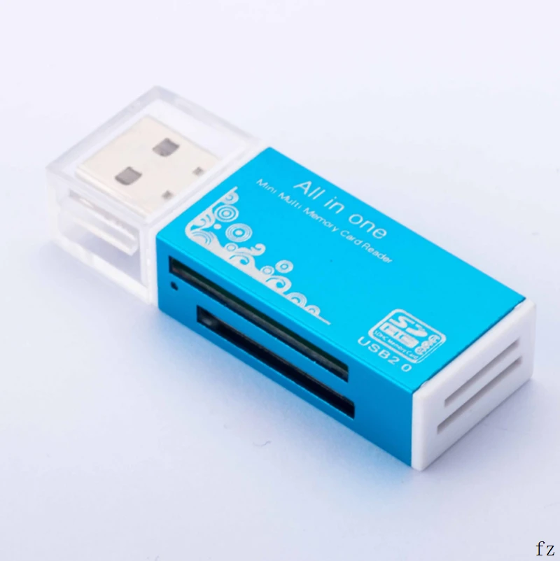 100 шт. устройство для чтения карт памяти адаптер Все в 1 USB 2,0 картридеры для Micro SD SDHC TF M2 MMC