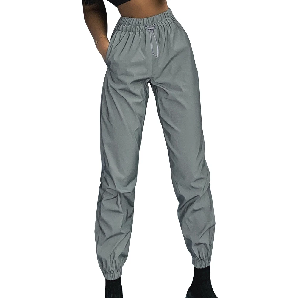 

Ladies Fashionable Luminous Casual Trousers Summer Autumn Girls Personalized Solid Color Overalls Ankle Banded Pants