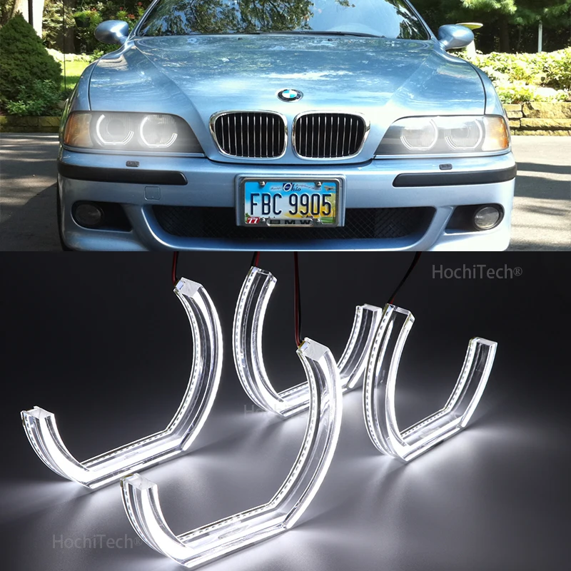 For BMW 5 SERIES E39 525i 528i 530i 540i 1997-2003 DTM M4 Style Ultra bright led Angel Eyes DRL halo rings Retrofit Accessories |
