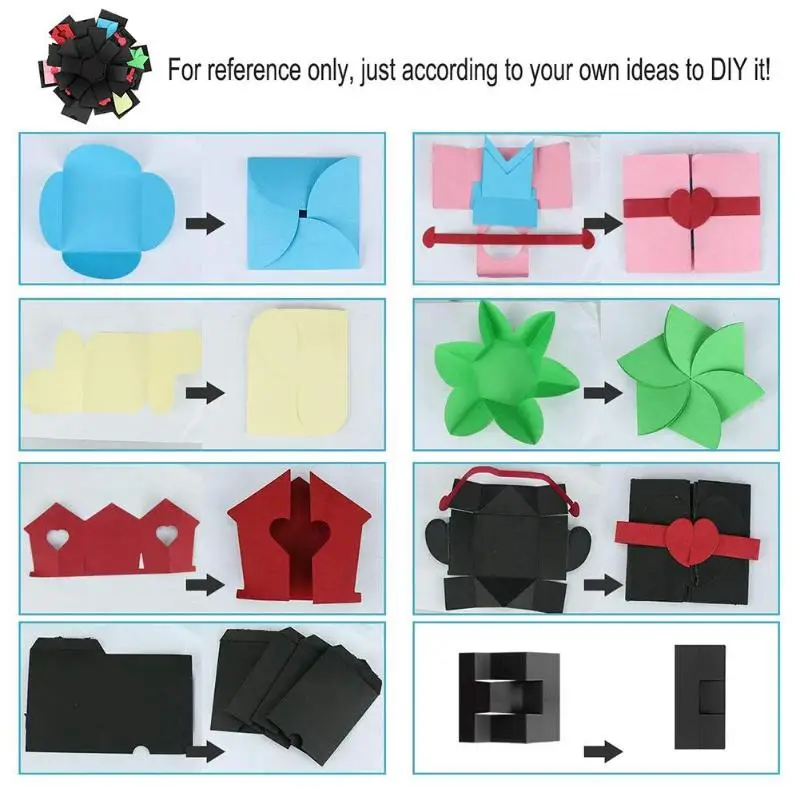 Креативная шестиугольная коробка с сюрпризом DIY Фотоальбом скрапбукинг бомба Подарочная коробка ручной работы на День святого Валентина рождественские подарочные коробки