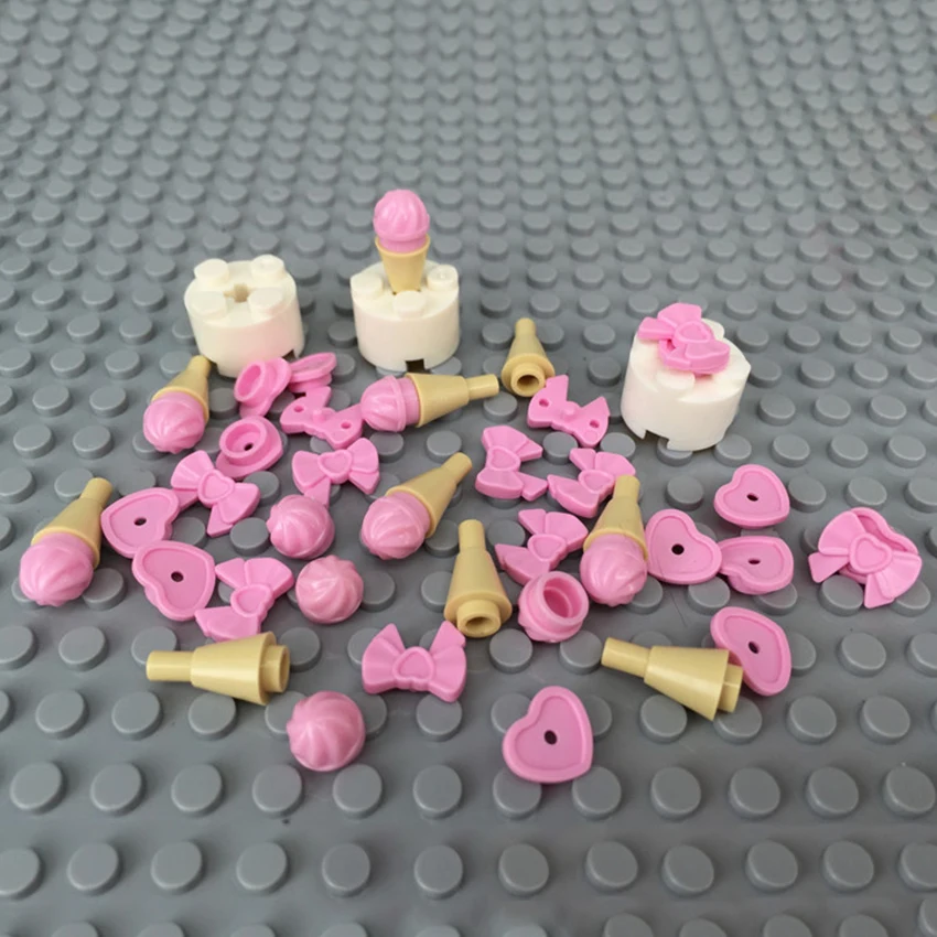MOC Bricks Legoings City Food Series Food Dessert Ice Cream Cake Building Blocks Figures Accessories DIY Kids Gifts Kids Toys (10)