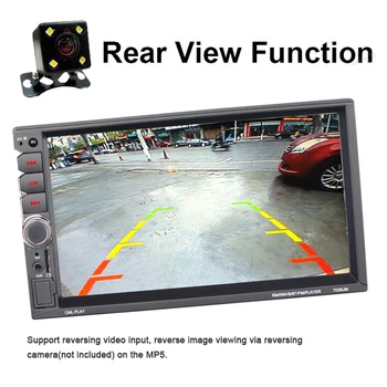 

Car Radio HD 7" Touch Screen Stereo Bluetooth 12V 2 Din FM ISO Power Aux Input Auto MP5 Player SD USB