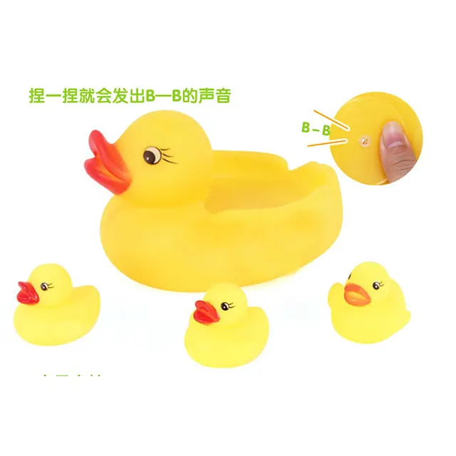 Hot Sale Duck Baby Shower Water toys for baby kids children Birthday Gift toy  Cute Baby Kids Rubber free shipping 5