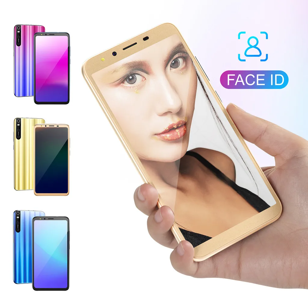 5,5 дюймовый мобильный телефон четыре камеры четырехъядерный 1+ 8G 3g Android смартфон большая батарея многофункциональная интеллектуальная телефон HD+ ЖК-экран
