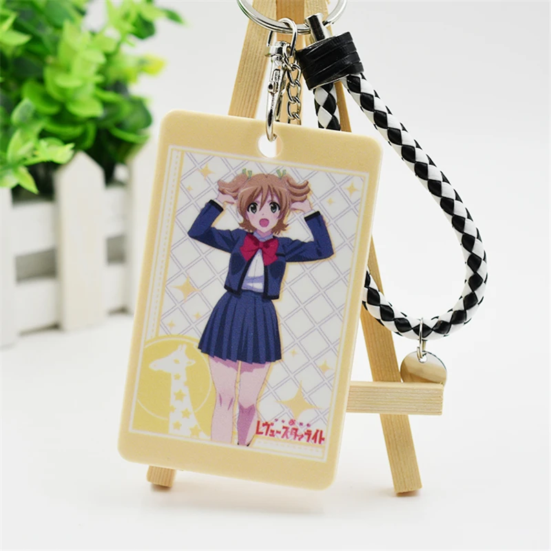 F Японский мультфильм Revue Starlight печатная обложка для автобусной карты Аниме Косплей Опора Брелок ID Чехол Держатель Коллекционные сувениры 1 шт - Цвет: F
