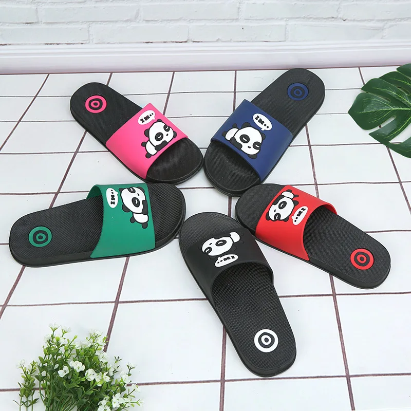 

Summer New Style Cartoon Cute Little Bear MEN'S Slippers Household Anti-slip Bathroom Parent And Child Slipper Beach Slippers Ou