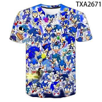 

Summer Movie Sonic The Hedgehog 3D T shirt Men Women Children Casual Fashion Streetwear Boy Girl Kids Printed T-shirt Tops Tee