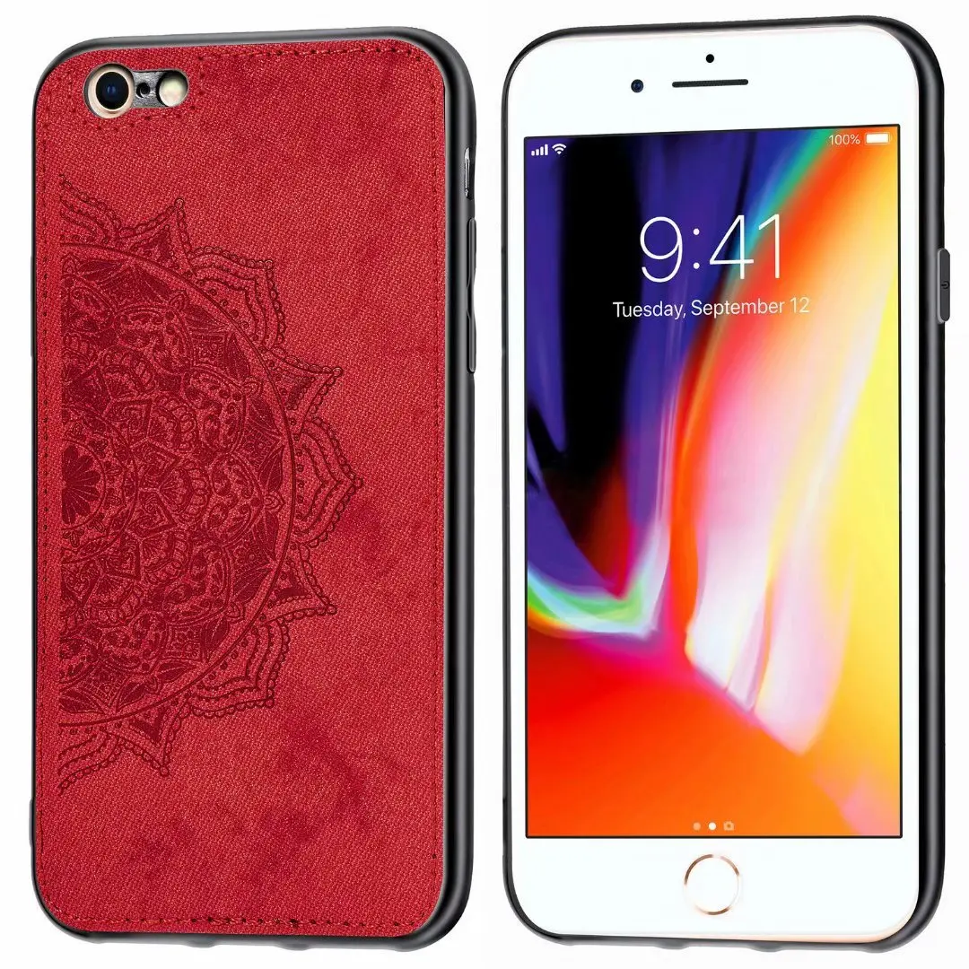 3D Fabric Pattern With Softness TPU Case For iPhone 11 Pro 6 6S 7 8 Plus For iPhone X XS XR Max PC Panel Shock-proof Cover