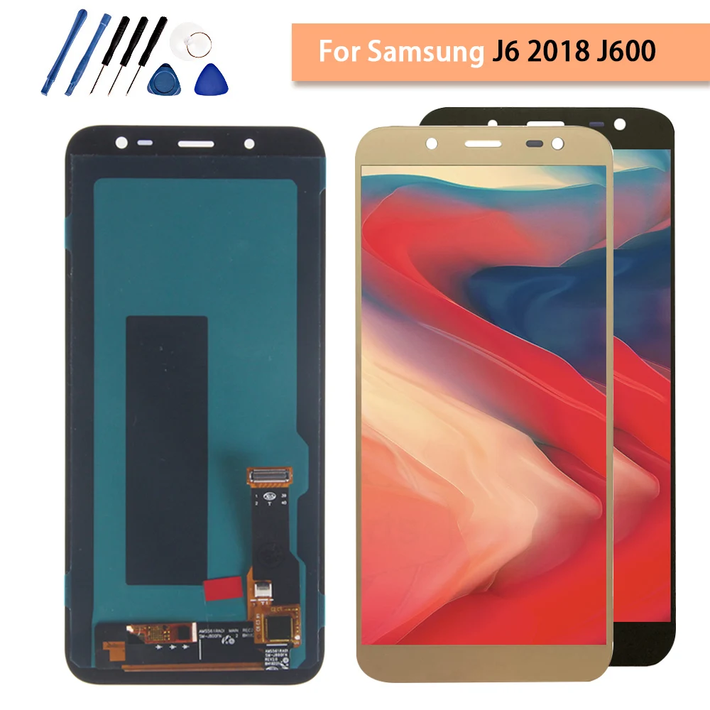 Для SAMSUNG Galaxy J6 2018 ЖК-дисплей с сенсорным экраном в сборе J600 J600F J600F/DS J600G/DS lcd Замена