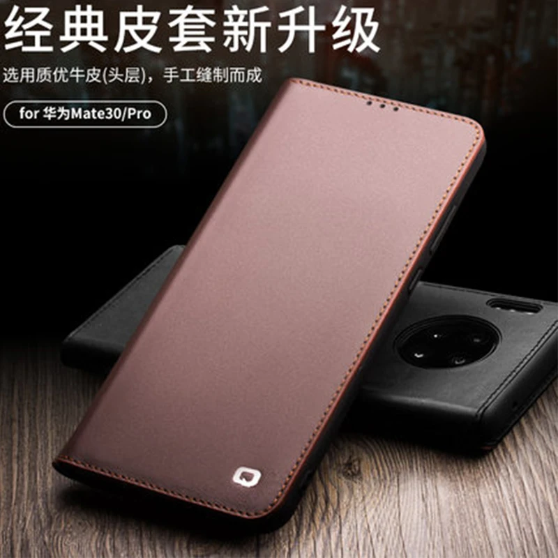 QIALINO классический стиль из натуральной коровьей кожи чехол для huawei mate 30 Pro Бизнес Флип Бумажник чехол для huawei mate 30 mate 30 кожа