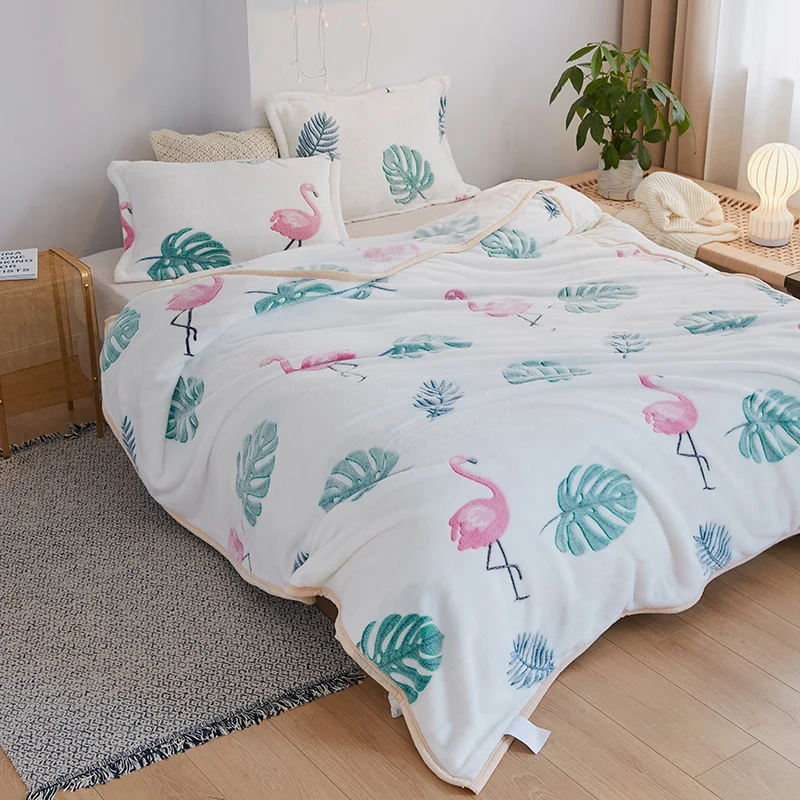 

Flower Maple Palm leaves Bedding Blankets Soft Flannel for Kids Adults Bedspread Bed Sheet Throw Blanket Thin Quilt Bedding