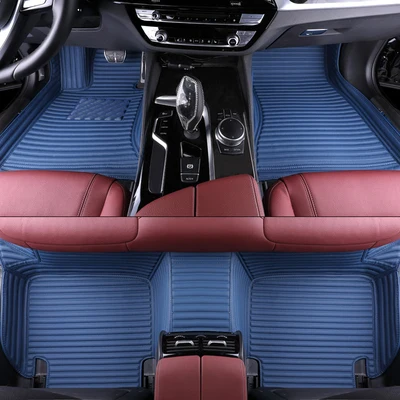 blue Автомобильные коврики на заказ для Volvo, все модели s60, s80, c30, s40, v40, v60, v70, xc60, xc70, xc90, 3D автомобильный Стайлинг, авто аксессуары - Название цвета: blue
