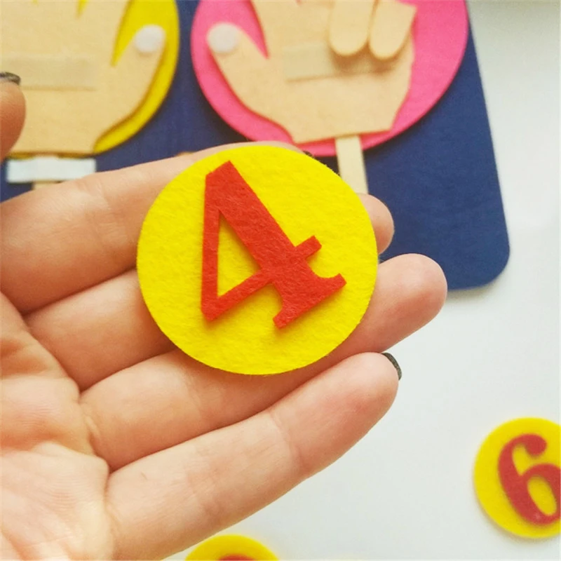  Children Maths Toys Finger Counting 1-10 Learning Kindergarten Mathematics Educational Toy Finger N - 4000287913892