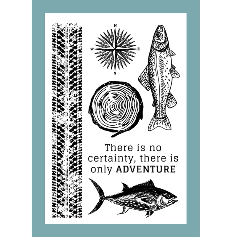 

ZATWBS adventure Clear Stamps For DIY Scrapbooking/Card Making/Album Decorative Rubber Stamp Crafts