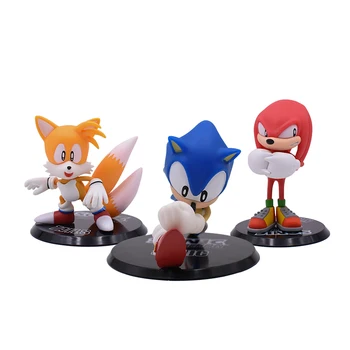 

6-15cm Anime Action Figure Pvc Toy Sonic Shadow Tails Characters Figure Toys For Children Animals Toys Set kids toys