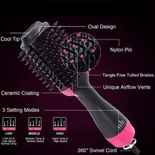 Горячий отрицательный ионизирующий фен горячий воздух гребень многофункциональный домашний выпрямитель бигуди