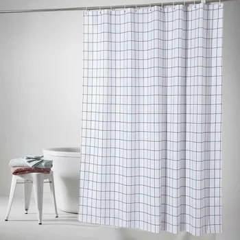 

Bathroom Shower Curtain Black White Grid Pattern Blind Curtain Bath Polyester Curtains Waterproof Shower Curtain for Bathroom