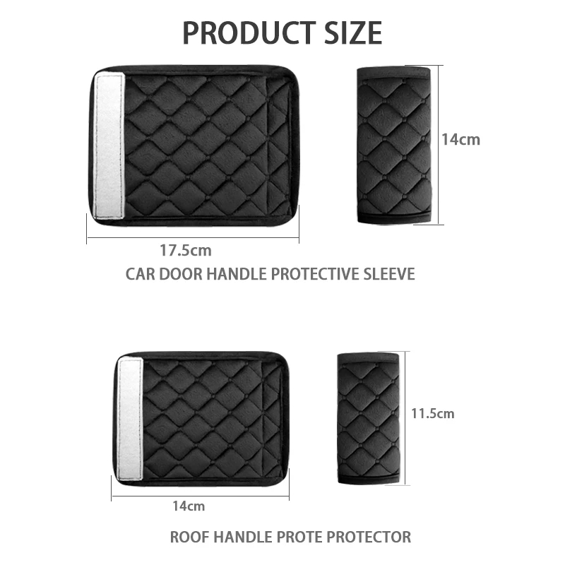 Interior Car Door Handle Cover Auto Roof Handrail Protector Cover New Doors Armrest Protective Pad Plush Covers Accessories car door handle cover