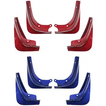 

2 Set Mud Flaps for Tesla Model 3 Splash Guards Mud Flap Fender Mudguards Pack of 4 Painted Gloss Red & Blue