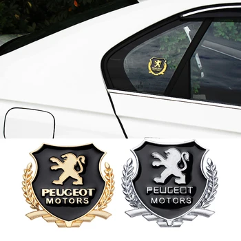 

2Pcs/Set Car 3D Metal Side Window Sticker Peugeot Badge Car Body Sticker for Peugeot 207 307 407 408 308 2008 107 5008 206 etc