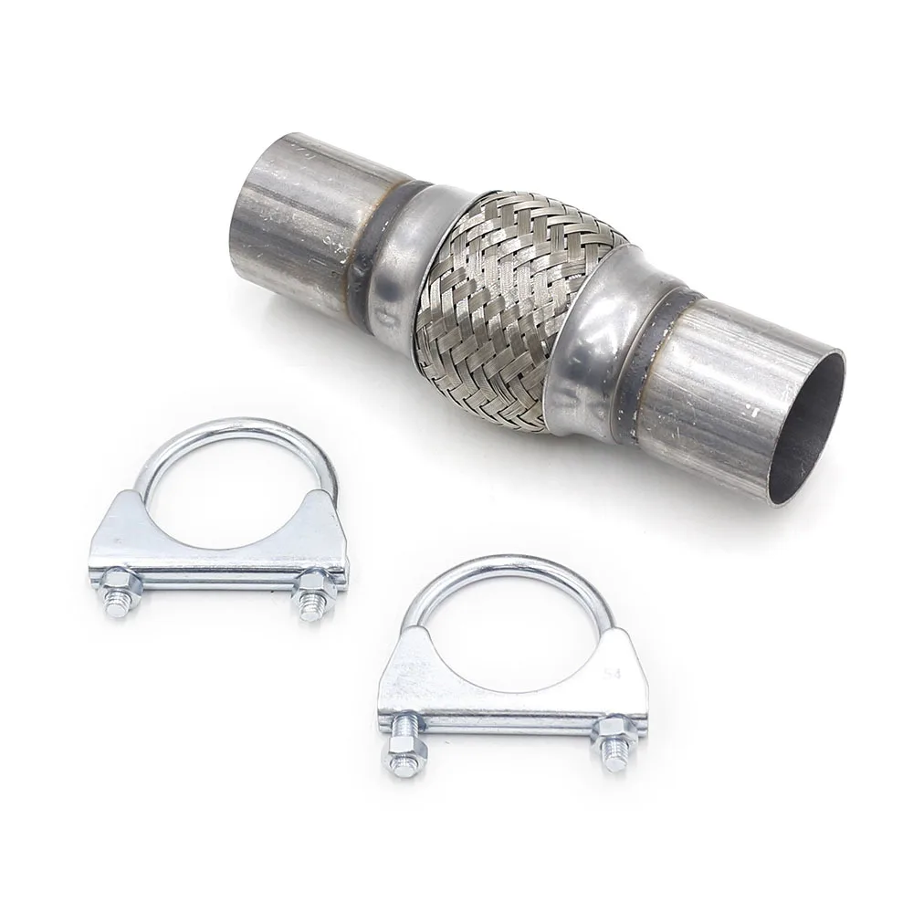 

Гибкая труба для выхлопной трубы автомобиля из нержавеющей стали, 2 дюйма x 4 дюйма x 8 дюймов, с двойной фрикцией, серебряный с кронштейном