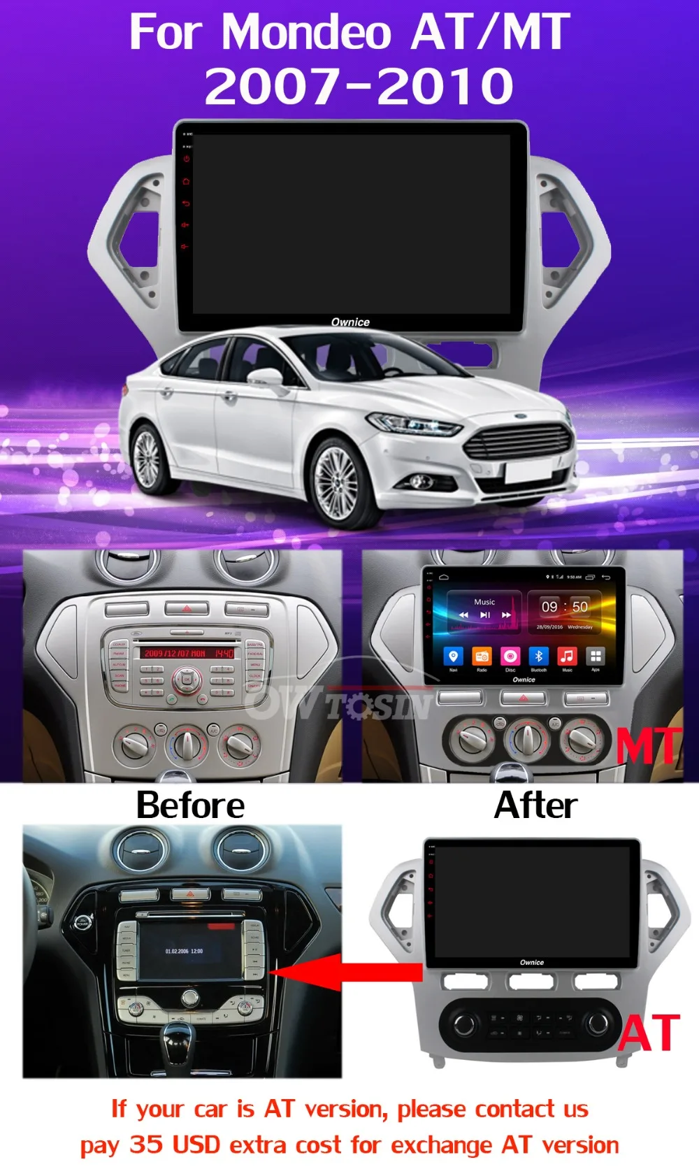 Discount 360°Panoramic Camera 4G LTE 8Core 4G+64G Android 9.0 Car Multimedia Player Radio For Ford Mondeo 2017-2010 GPS SPDIF DSP CarPlay 7 Discount 360°Panoramic Camera 4G LTE 8Core 4G+64G Android 9.0 Car Multimedia Player Radio For Ford Mondeo 2017-2010 GPS SPDIF DSP CarPlay 7