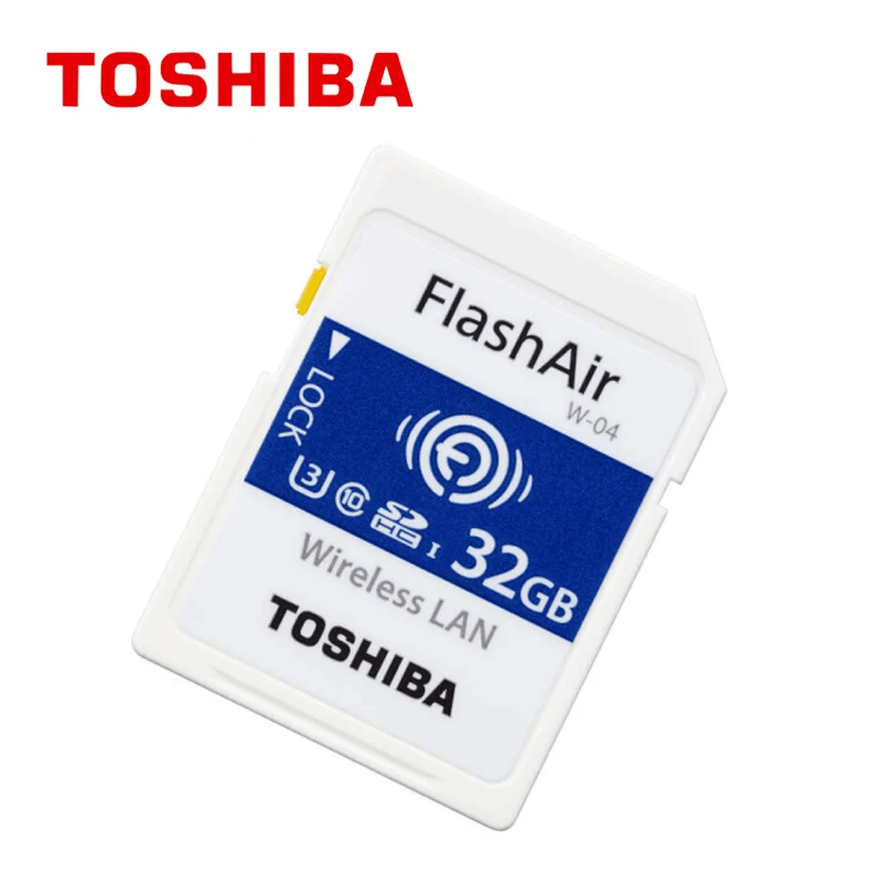  TOSHIBA W-04 Memory Card Wireless LAN 64GB 32GB 16GB WI-FI SD Card U3 UHS Speed Class 3 FlashAir Wi