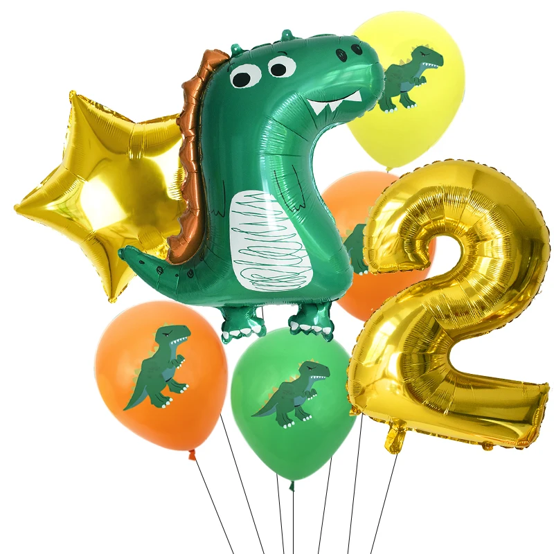 Dinosaur Party Balloon Dinosaur Birthday Party Foil Number Balloons Kids Wild Animal Jungle Birthday Party Decorations Globos