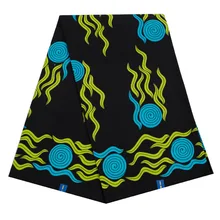 Модные африканские ткани синие и зеленые водоросли печати настоящие, из Анкары настоящий голландский воск