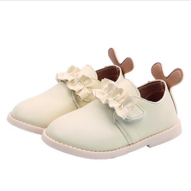 Girls Baby Leather Shoes Rabbit Ears Cute Princess Shoes Baby Toddler Shoes Soft Bottom Anti-skid Age 1-5 Years Old Kids Shoes