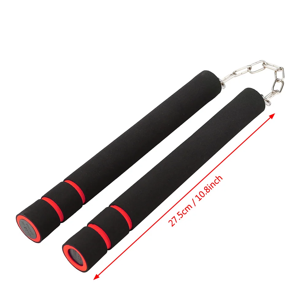 Детские кунг-фу обучение Nunchakus боевое искусство безопасности пены Nunchakus губка двойной Truncheon с цепочкой из нержавеющей стали