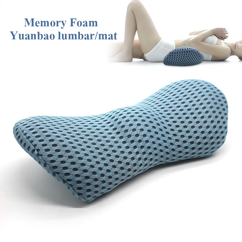 Slow Back Memory Cotton Physiotherapy Lumbar Pillow, Multi-Functional Waist Cushion For Sleeping Office Driving Etc Ingot Shape garden cushions