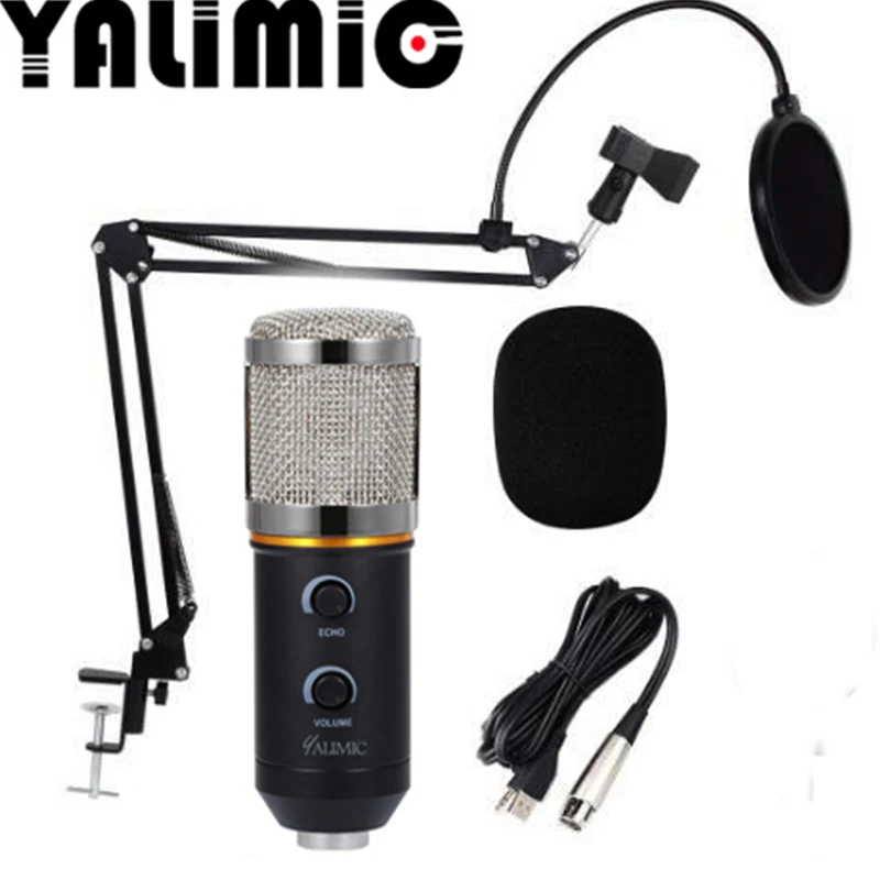 Mkf200tl Condenser Microphone For Computer Professional Wired Studio Karaoke Usb Mic Pc With Nb
