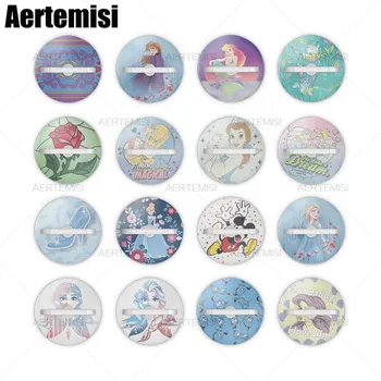 

Aertemisi 100 Pieces Phone Holder 360 Rotation Ring Stand Grip Car Mount for Smartphones Tablets Cinderella Prince Glass Slipper