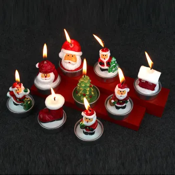 

Christmas Candles Santa Snowman Candles Party Wedding Festival Decoration 3PC High Quality Xmas Party Gift wholesales #
