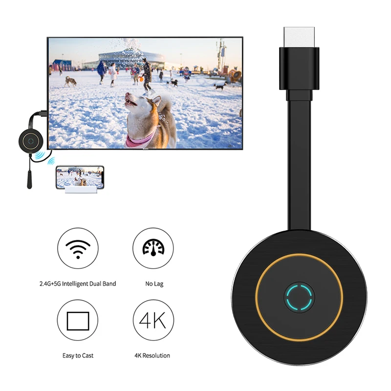 

G10 2.4G/5G WIFI Wireless HDMI Display Receiver HDMI Wireless Same Screen Wifi Display Dongle for Apple IPhone Google Home App