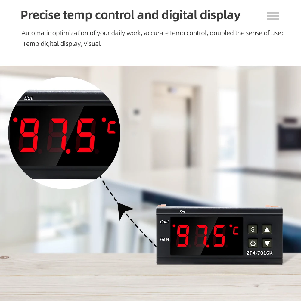 ZFX Thermostat Digital Temperature Controller 10A/30A 12V/220V