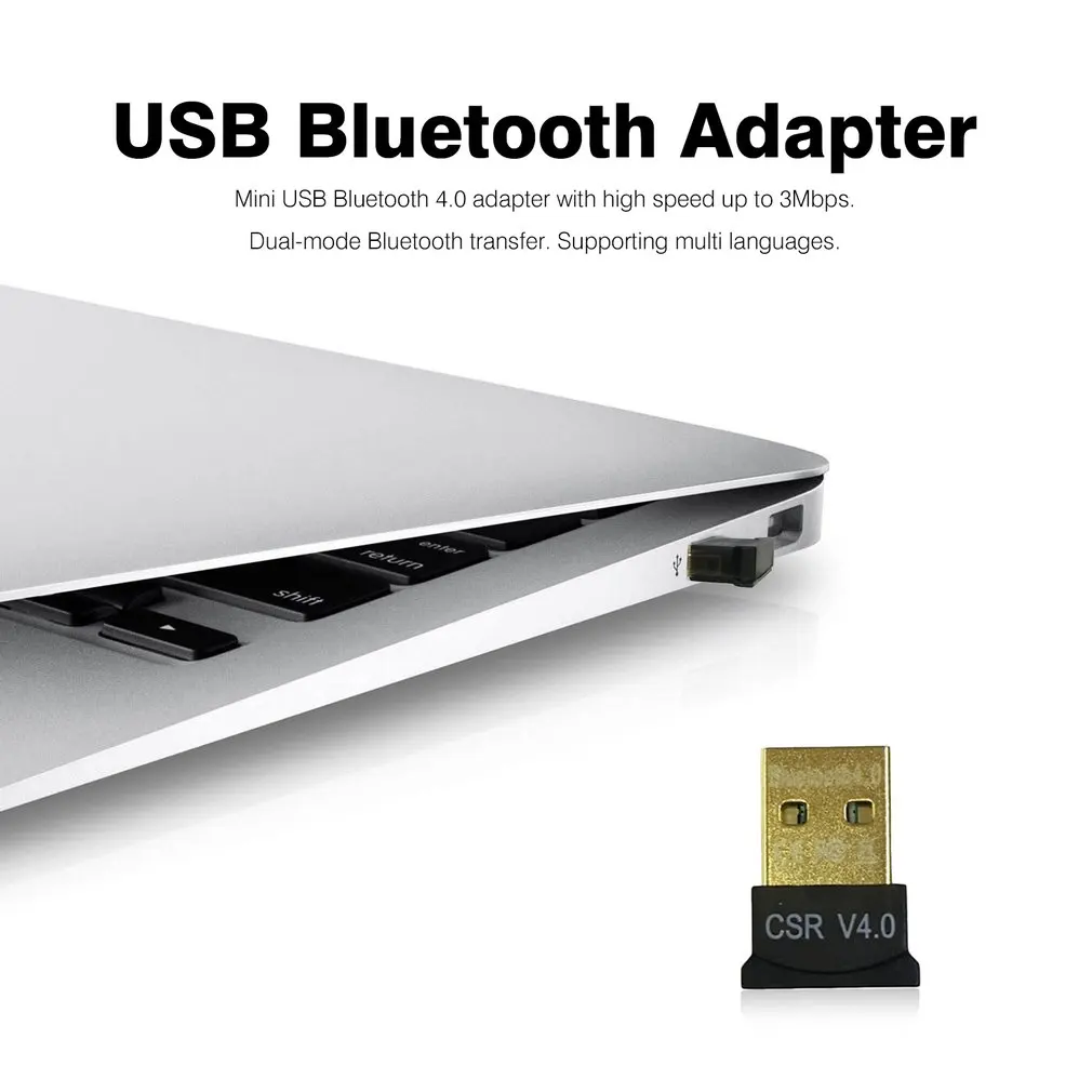 Мини USB Bluetooth адаптер CSR Двойной режим беспроводной Bluetooth V4.0 ключ передатчик для Windows 7 8 10 ПК ноутбук