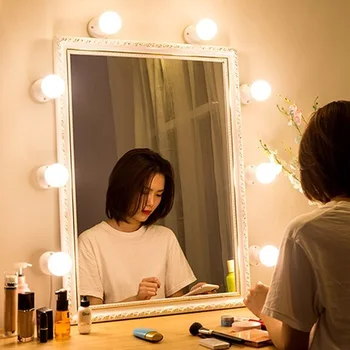 

10pc LED Vanity Mirror Lights Makeup Vanity Cabinet Mirror Light Makeup LED Light USB Bright Bulb Cosmetic Mirror Light