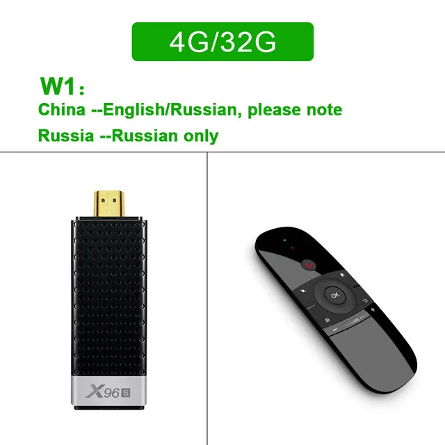 4G 32G with W1 X96S Amlogic S905Y2 четырехъядерный Android 8,1 tv box 4G ram 32G rom 2,4G/5G Wifi 4K Bluetooth 4,2 HD медиаплеер Смарт пульт от телевизора - Цвет: 4G 32G with W1