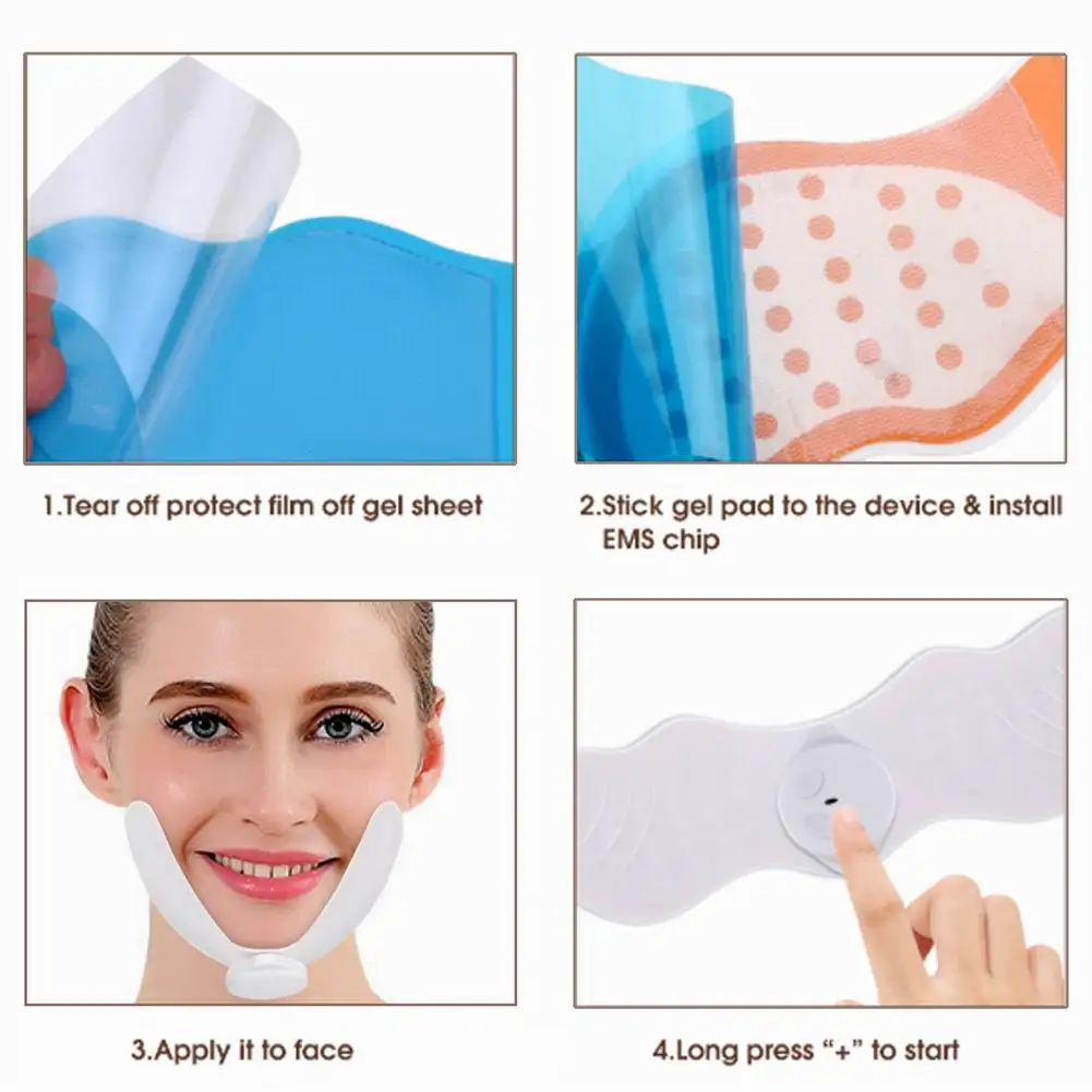 Almofada para o Rosto em Forma de v Cuidados com a Pele Elétrica Facial Levantamento Emagrecimento Massagem 3d Lifting Anti Celulite Estimulador Muscular Ferramentas 18 Cheap Utensílios de cuidado facial