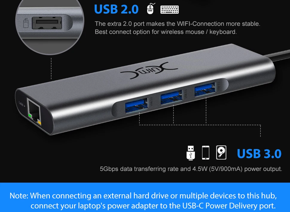 YXwin концентратор USB type C для нескольких USB 3,0 HDMI RJ45 VGA для MacBook Pro Аксессуары USB разветвитель мульти 9 портов type C концентратор USB C концентратор