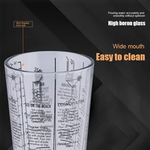 Нержавеющая сталь стеклянный шейкер для коктейля шкала формула мартини миксер Бар Инструмент 400 мл Hogard