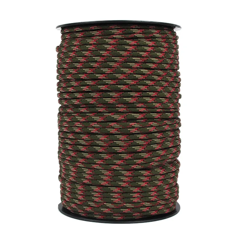 

100M 4Mm 9 Stand Cores For Survival Parachute Cord Lanyard Camping Climbing Camping Rope Hiking Clothesline Jungle Camouflage