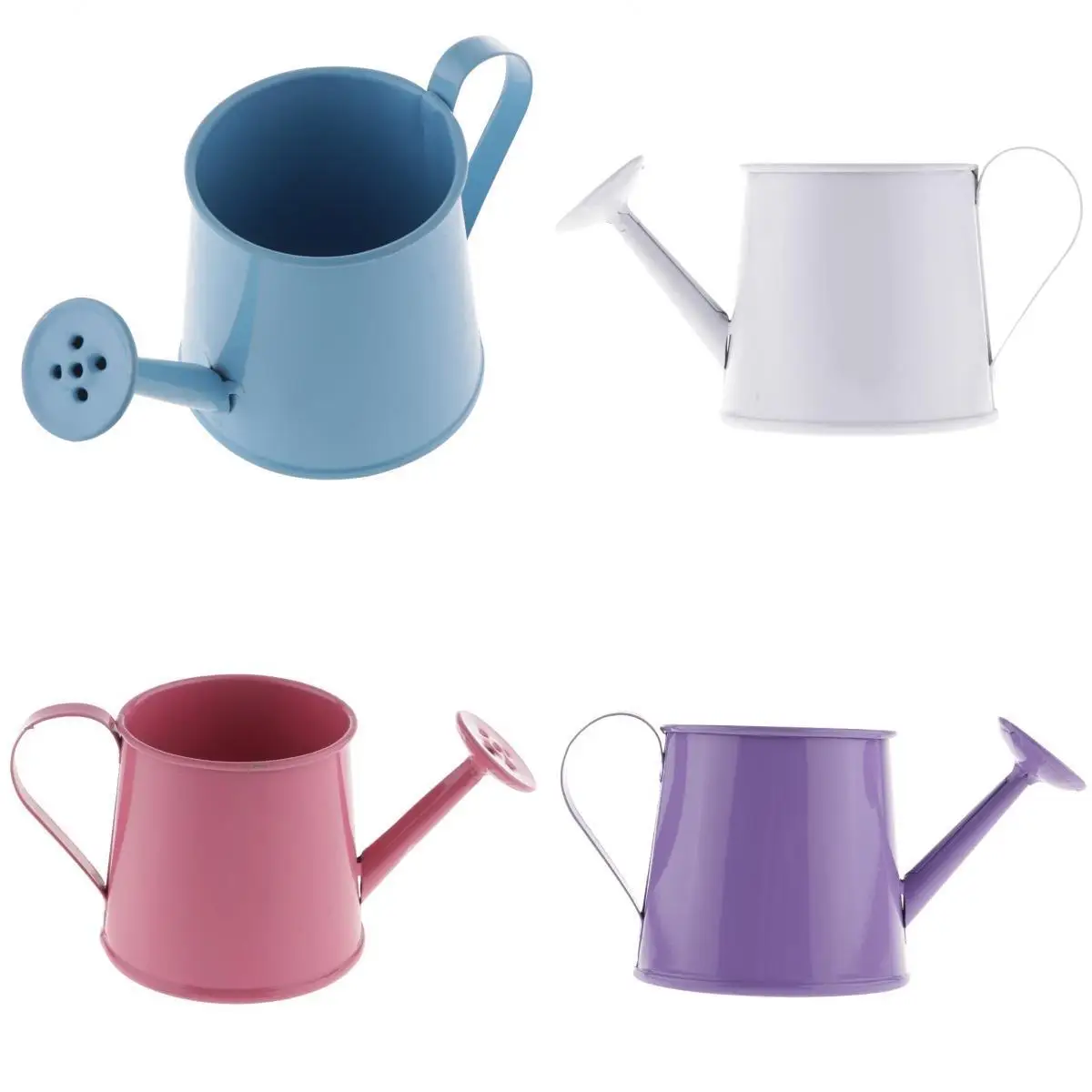 4Pcs Creative Mini Metal Iron Watering Can Garden Flower Pot Plant Planter Home Decor
